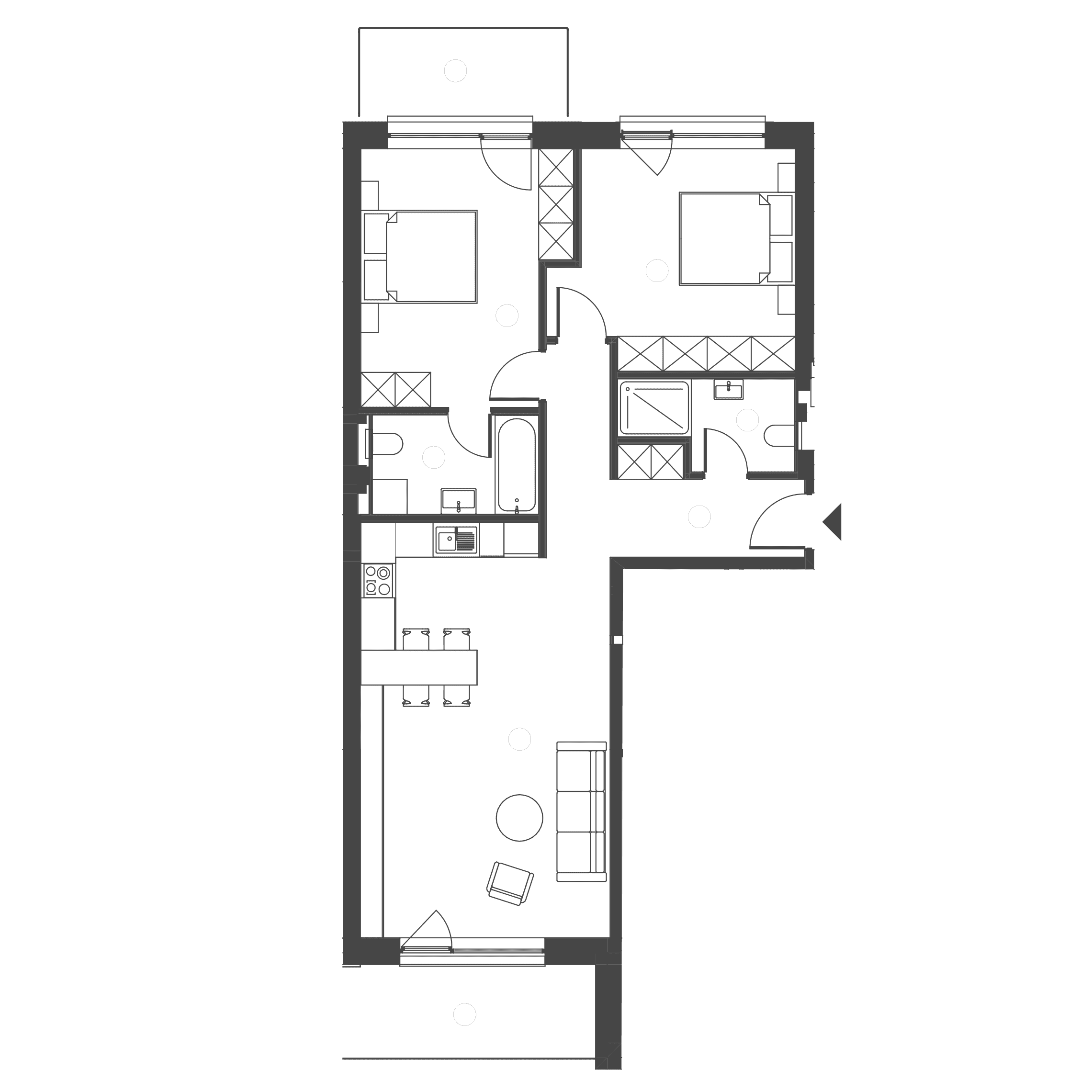 Plan apartament B.77