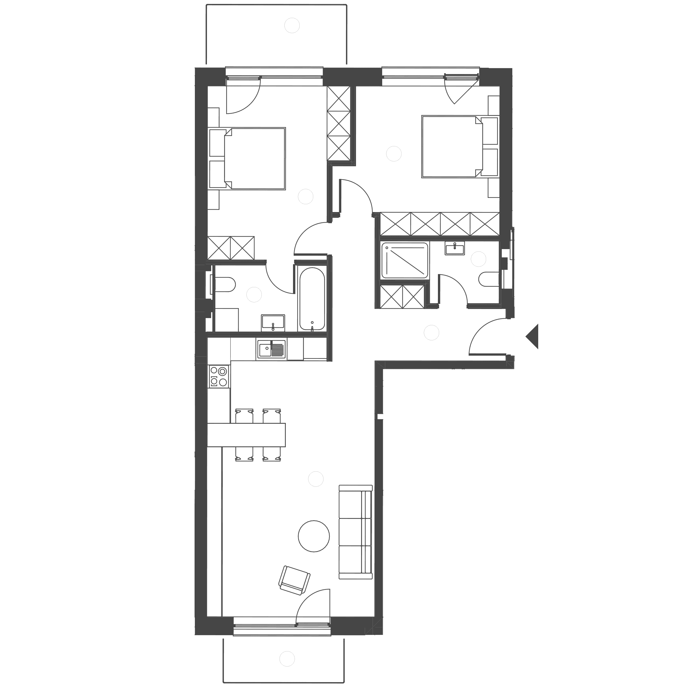 Plan apartament B.87