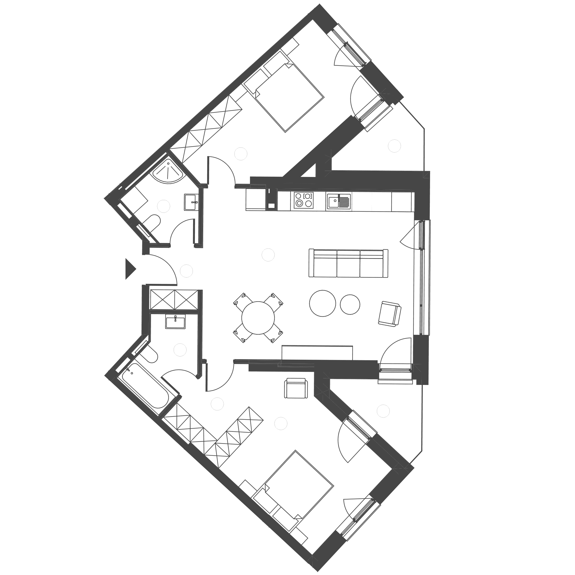 Plan apartament B.89