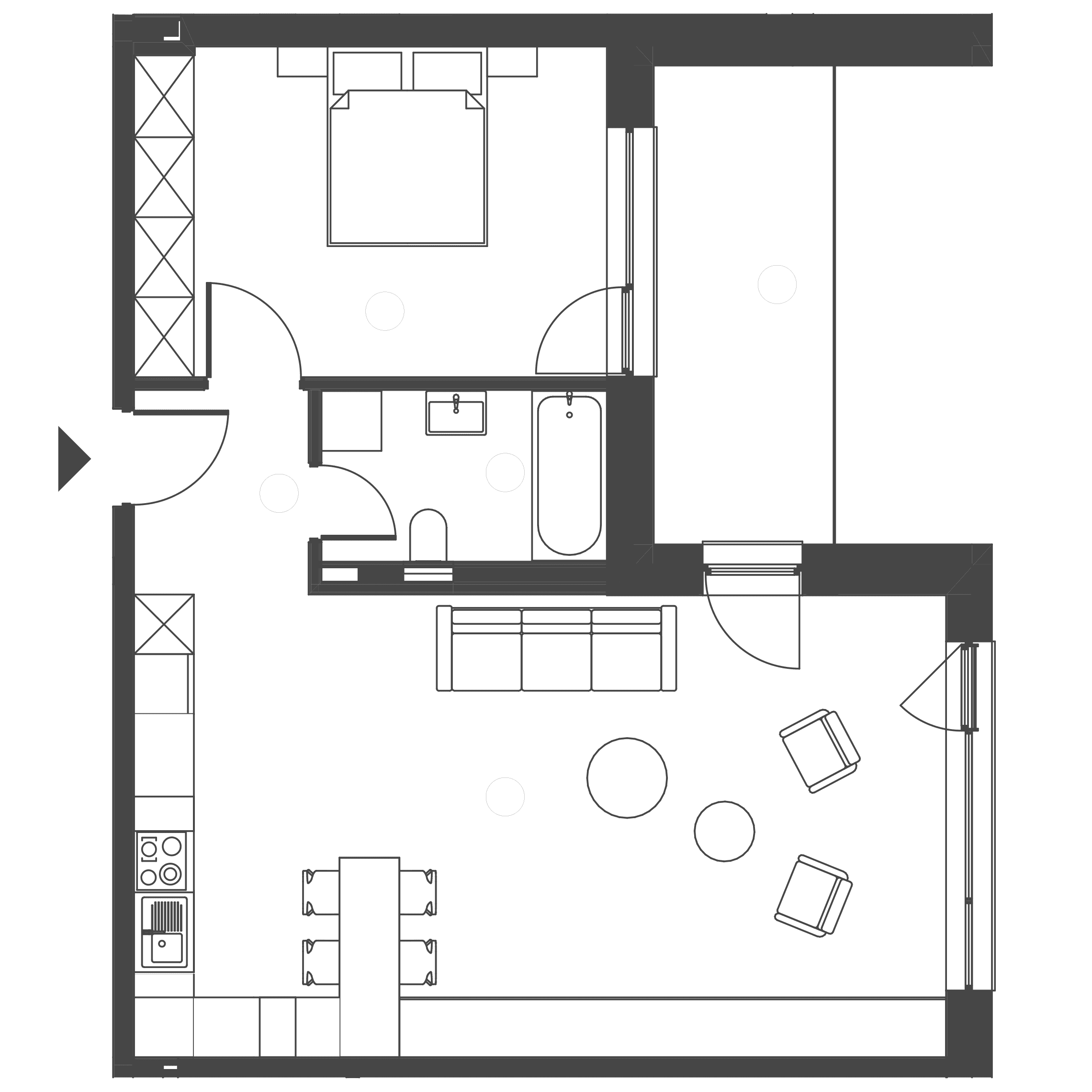 Plan apartament B.90