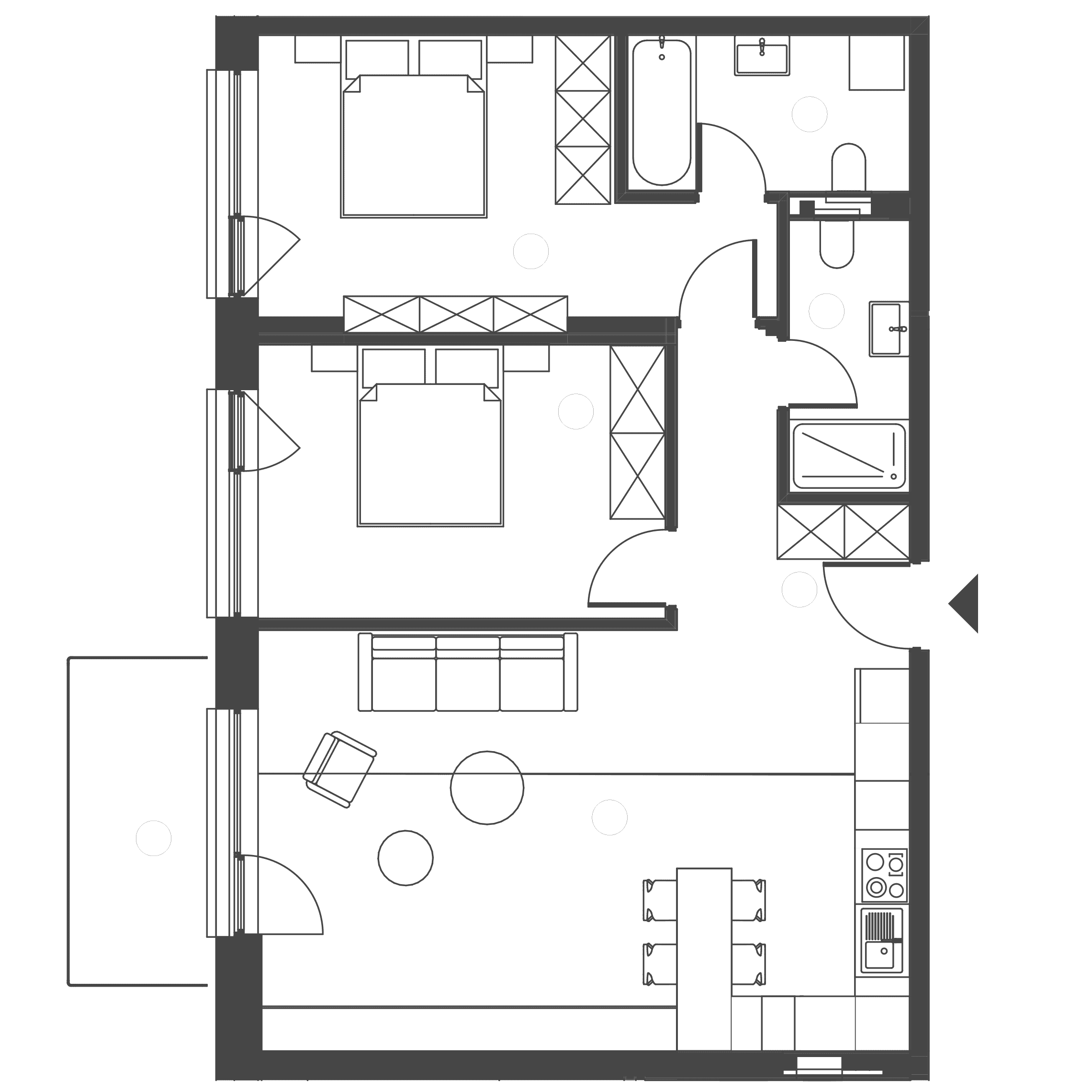 Plan apartament B.84