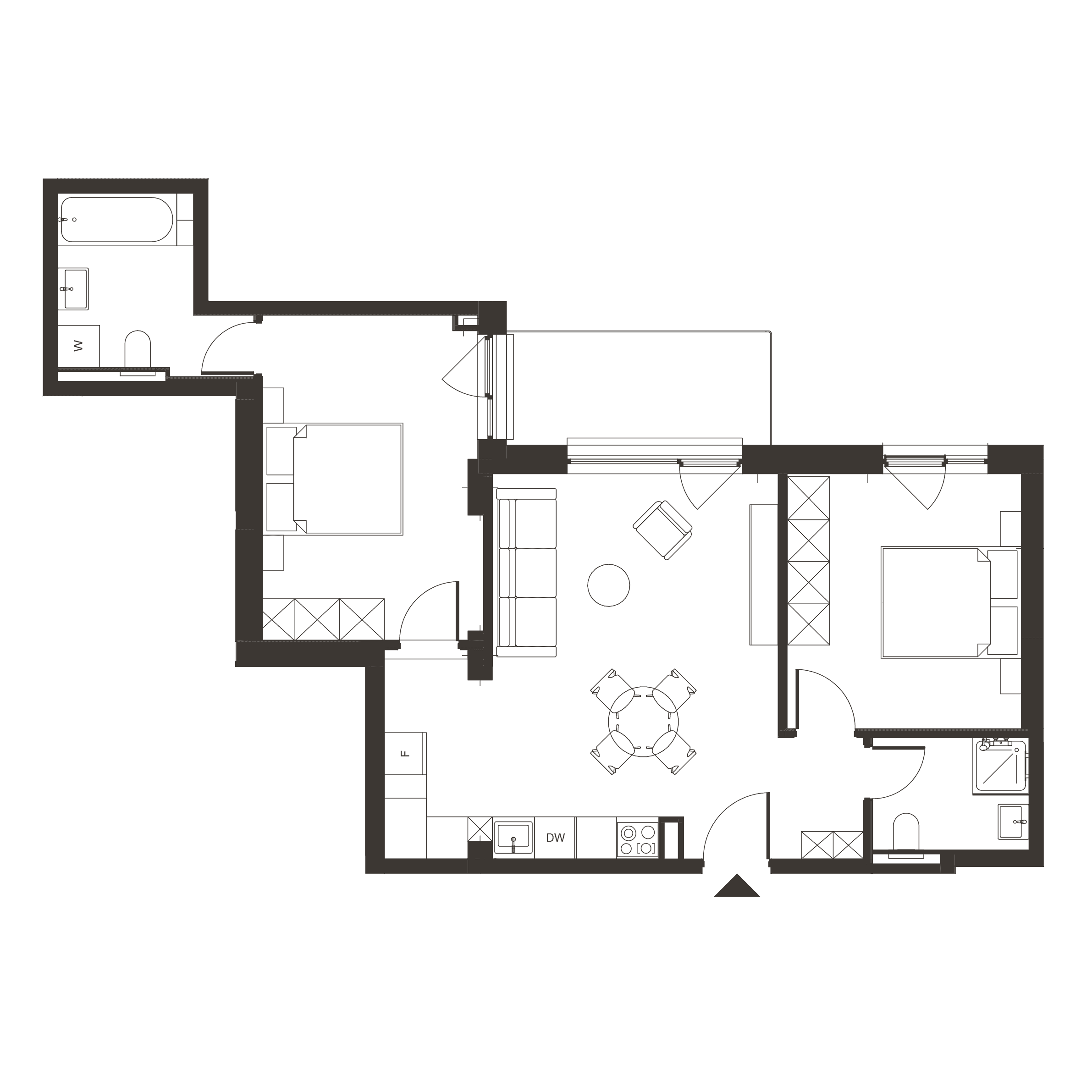 Plan apartament A.14