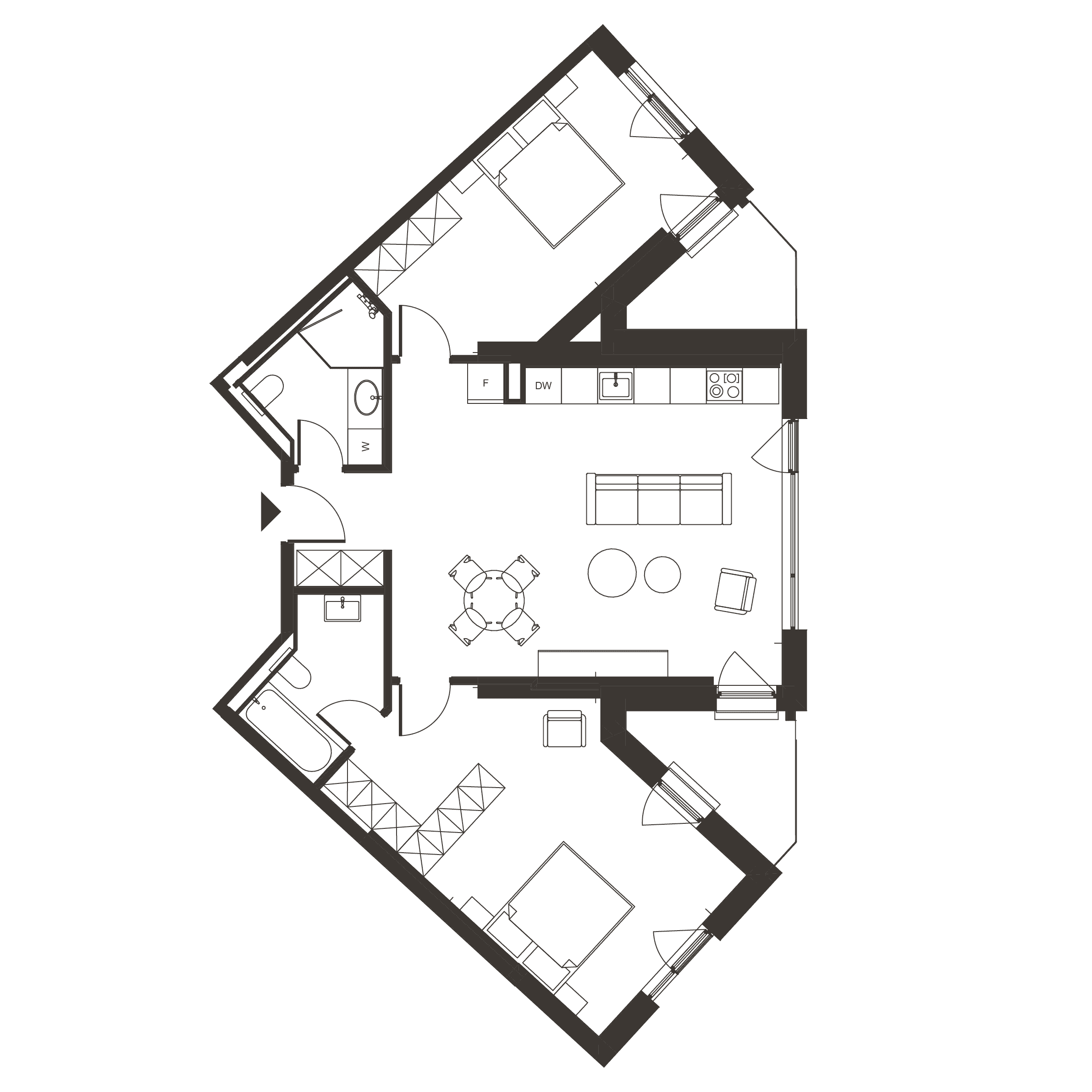 Plan apartament B.89