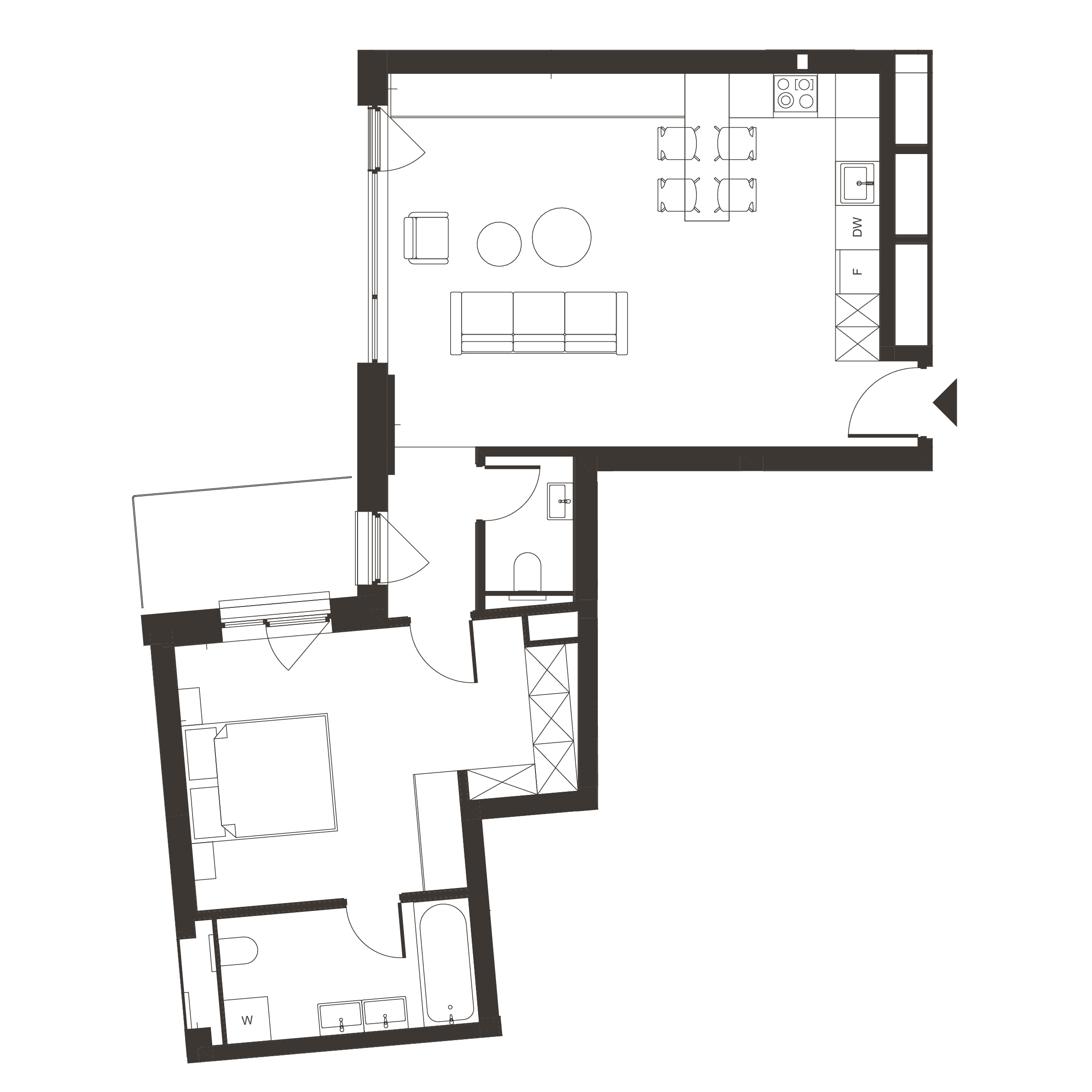 Plan apartament B.96