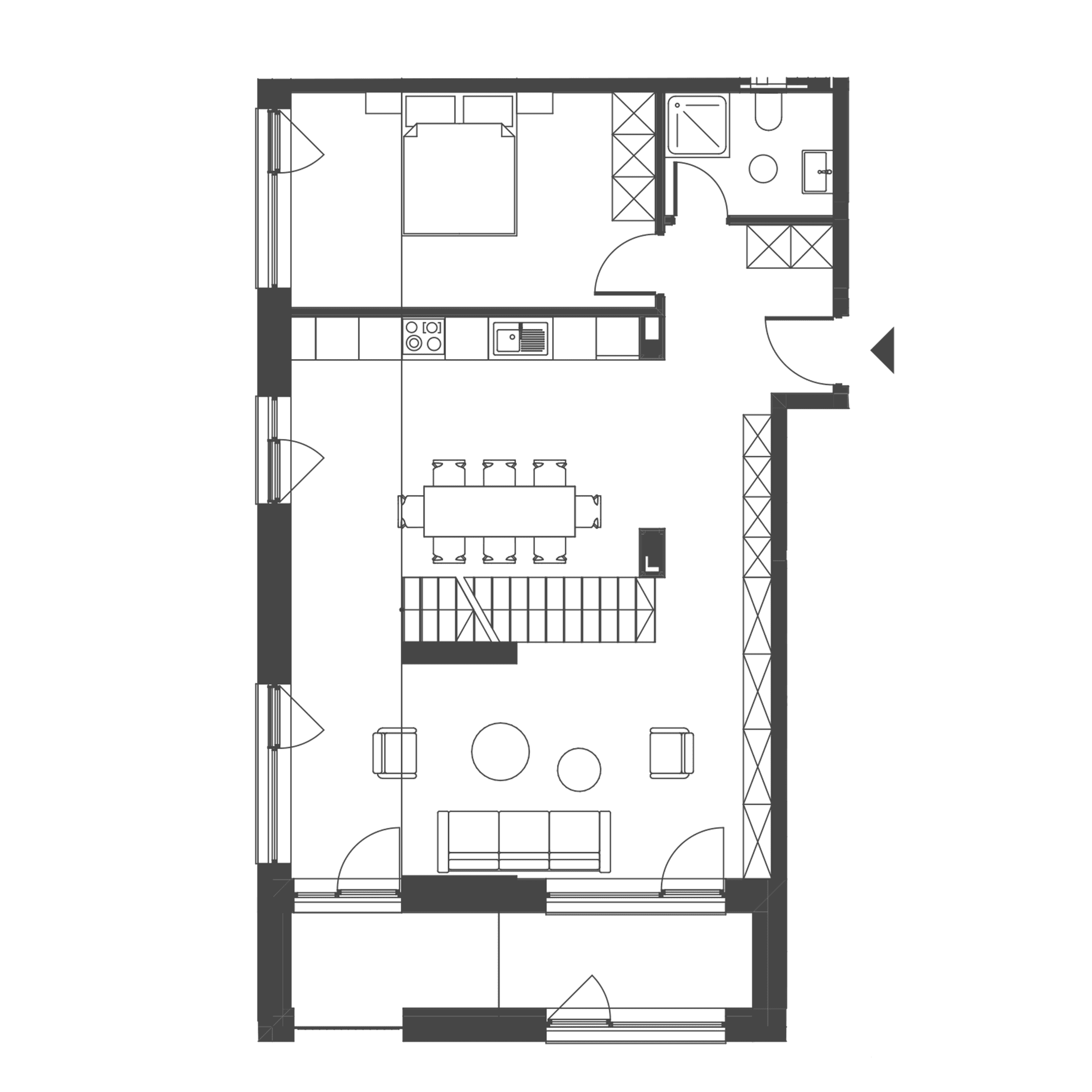 Plan apartament A.75